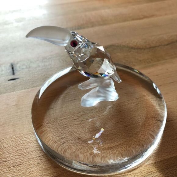 Swarovski Crystal Austria Retired Toucan Bird on Branch Lg Authentic - Picture 4 of 4